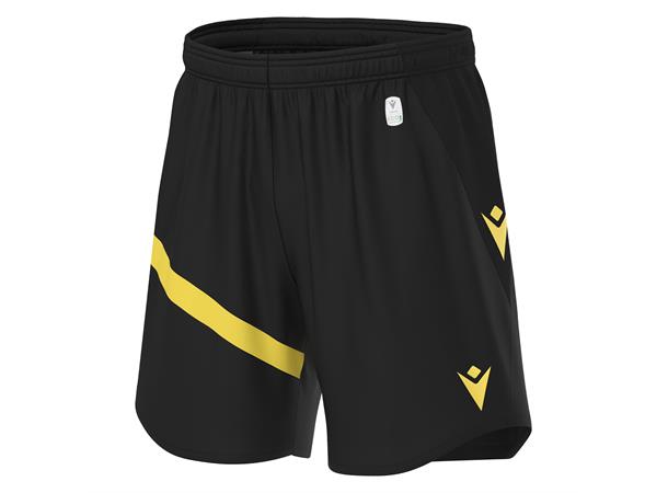 Shen Eco Match Day Shorts BLK/YEL S Teknisk shorts i ECO-tekstil - Unisex 